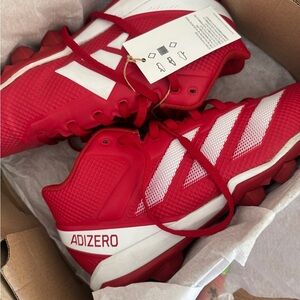 adidas Kids Red and White football cleats